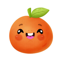 orange cartoon fruit