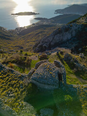 Austrian military fort Kosmach on the coast of Montenegro.
