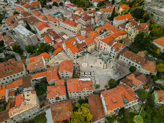 Naklejka premium Herceg Novi in ​​Montenegro - aerial view