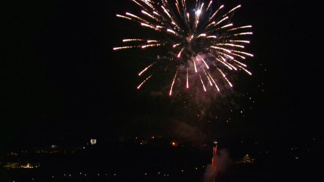 
109 / 5.000
Epiphany Night. Traditional Epiphany Fireworks in Friuli and Fireworks Show. Cassacco