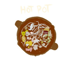 Hand Drawn Traditional Food And Signature Food
