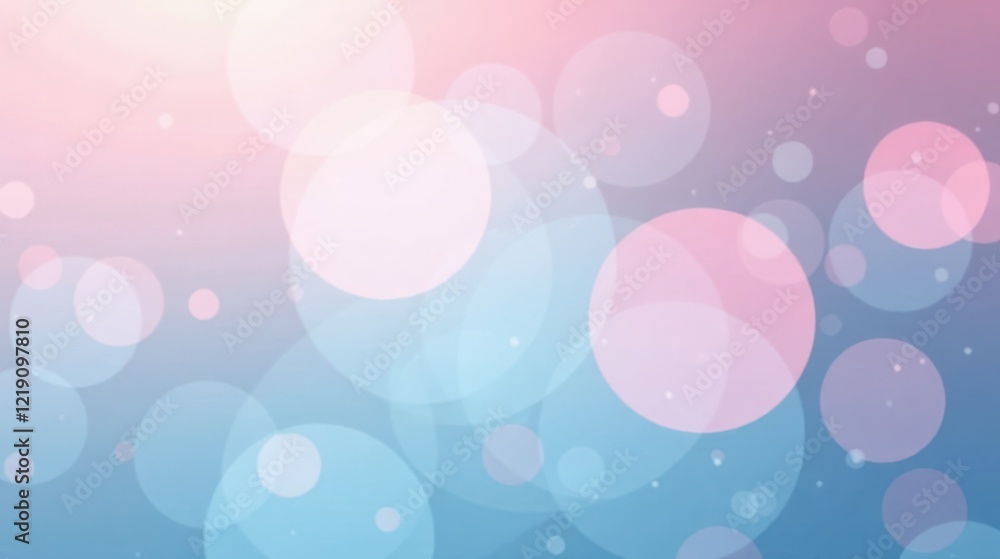 Poster Abstract Pastel Bokeh Background with Soft Light and Overlapping Circles Ideal for Design Projects and Presentations