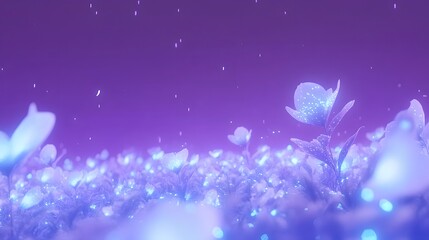 Glowing Purple Flower Field Fantasy Art