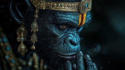 Devotion Personified: Majestic Portrait of Lord Hanuman