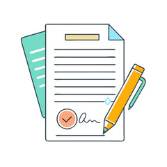 agreement document icon, agreement document vector illustration-simple illustration of agreement document, perfect for agreement document logos and icons