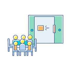 breakout room icon, breakout room vector illustration-simple illustration of breakout room, perfect for breakout room logos and icons