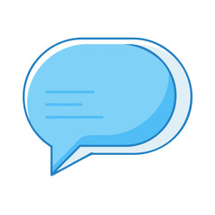 chat bubble icon, chat bubble vector illustration-simple illustration of chat bubble, perfect for chat bubble logos and icons