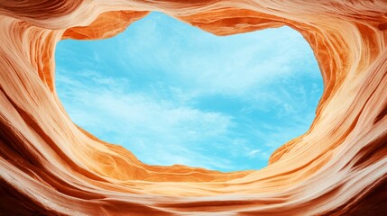 Canyon skylight, Arizona, USA. Travel poster