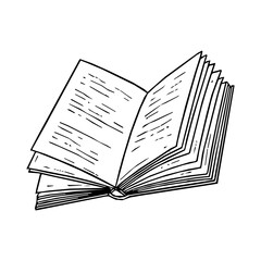 a line art drawing stack of books illustration