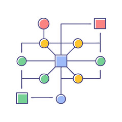 network diagram icon, network diagram vector illustration-simple illustration of network diagram, perfect for network diagram logos and icons