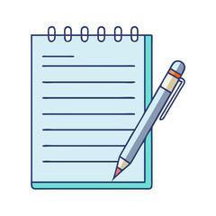 notepad and pen icon, notepad and pen vector illustration-simple illustration of notepad and pen, perfect for notepad and pen logos and icons