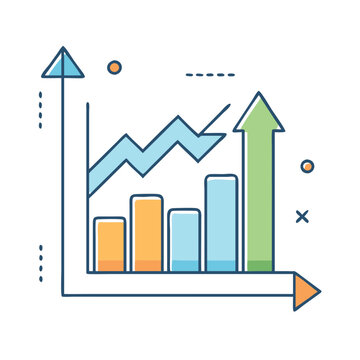 progress chart icon, progress chart vector illustration-simple illustration of progress chart, perfect for progress chart logos and icons
