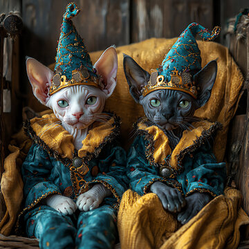  sphynx cat wearing elf costume