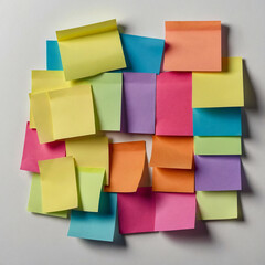 Pack of Sticky Notes Isolated on a White Background