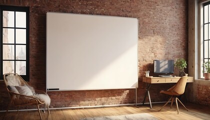 mock up poster with vintage hipster loft interior background, 3D render,backgrounds, creativity, flooring, horizontal, indoors, no people, photography, poster, showing,745