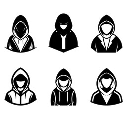 illustration of a hoodie vector silhouette