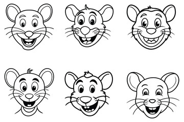 minimalist black line art face cartoon of a smiling person