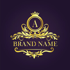 Luxury Gold Monogram Logo Design A