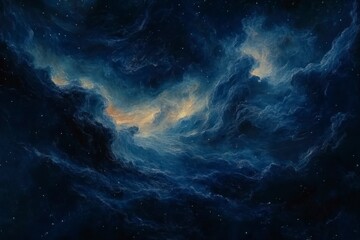 Obraz premium Dark blue background, night sky, textured, abstract, grunge, vintage, pattern, dark blue.