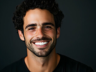 Obraz premium a smiling male with clean teeth