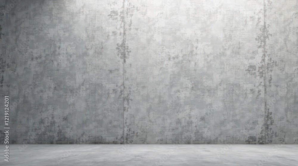 Poster Empty Room with a Textured Concrete Wall and Floor Ideal for Design Projects and Presentations