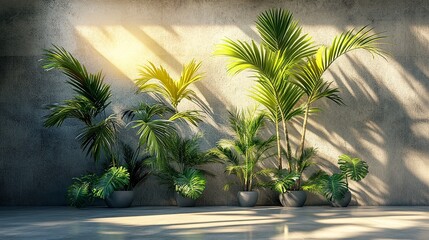 Fototapeta premium palm trees in the morning