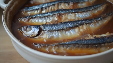 Delicious Braised Mackerel in Soy Sauce Dish