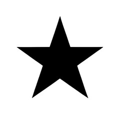 Black Star Icon: A simple yet powerful black star icon, a timeless symbol of aspiration, achievement, and guiding light, isolated against a clean background.