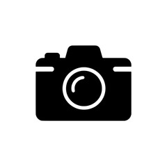 Camera Icon: A simple yet powerful black camera icon, perfect for web design, app interfaces, or social media posts, symbolizing photography, creativity, and visual content.