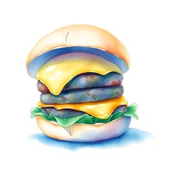 Cheeseburger close-up