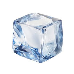 Obraz premium Detailed Close-up of a Crystal Clear Ice Cube Capturing Light and Texture, Perfect for Beverage Photography and Food Presentation Uses