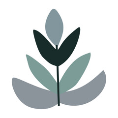Plant leaf, branch. Icon, vector illustration, graphic design, flat style