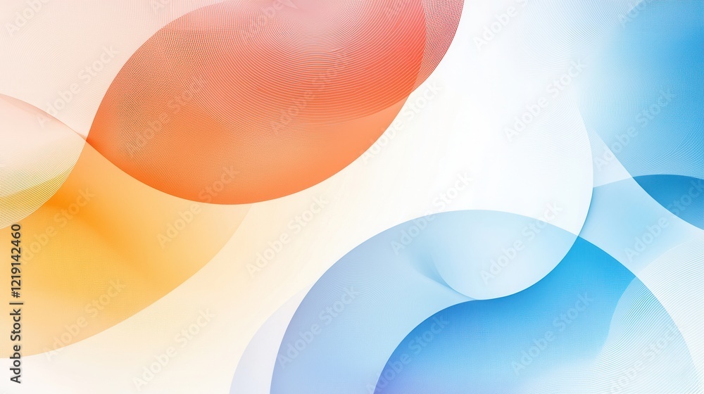 Poster dynamic circular waves and patterns in vibrant colors reflecting innovation and creativity