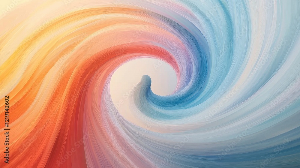 Poster energetic swirls and bursts of color capturing the rush of dynamic motion in a soft abstract design