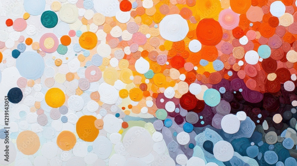 Aufkleber expansive abstract field of colorful cells symbolizing unity and diversity in artistic expression