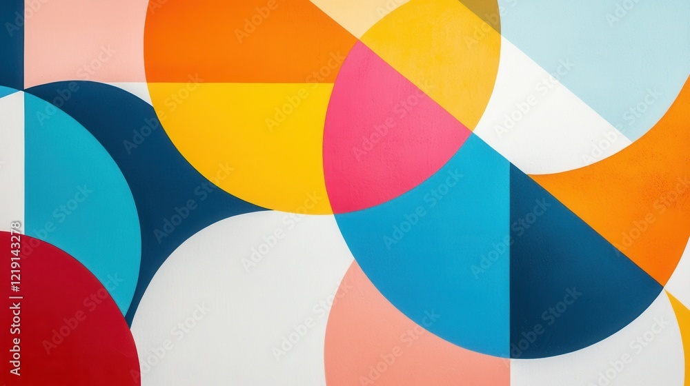 Poster abstract geometric patterns representing the pulse of modern corporate design in vibrant colors and 
