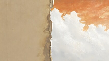 Abstract Torn Paper Texture Brown Orange White Art