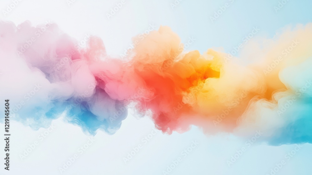 Poster abstract smudged colors creating chaos and harmony in ethereal background