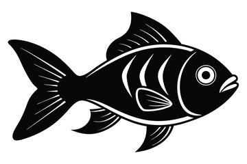 A Big Fish Vector art in Illustration on a White Background