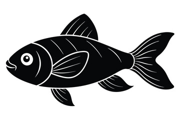 A Big Fish Vector art in Illustration on a White Background