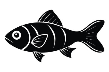 A Big Fish Vector art in Illustration on a White Background