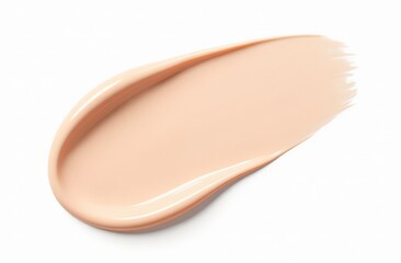 Creamy beige foundation swatch on white background