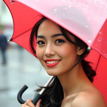woman with umbrella