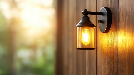 A stylish outdoor wall lamp provides elegant illumination, enhancing the beauty and safety of outdoor spaces with its unique design and warm glow.