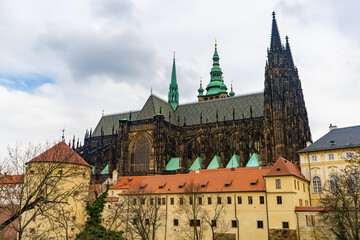 Fototapeta premium Cathedral of Saints Vitus, Wenceslaus and Adalbert in Prague