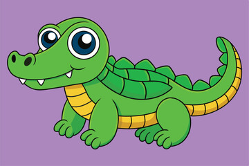 Cute animal Vector art in Illustration on a White Background