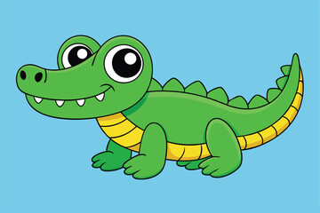 Cute animal Vector art in Illustration on a White Background