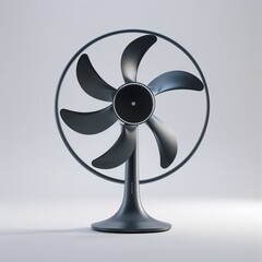 electric fan on black background