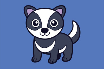 Cute animal Vector art in Illustration on a White Background