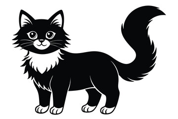 Cute animal Vector art in Illustration on a White Background